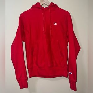 Champion Reverse Weave Red Hoodie Size Extra Small